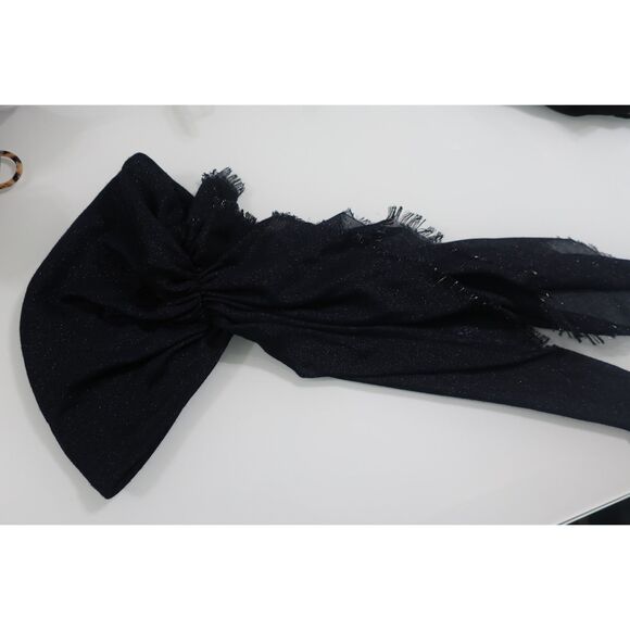 Navy Shimmer Pretied Headscarf Bandana Preowned Great Condition - Picture 2 of 8